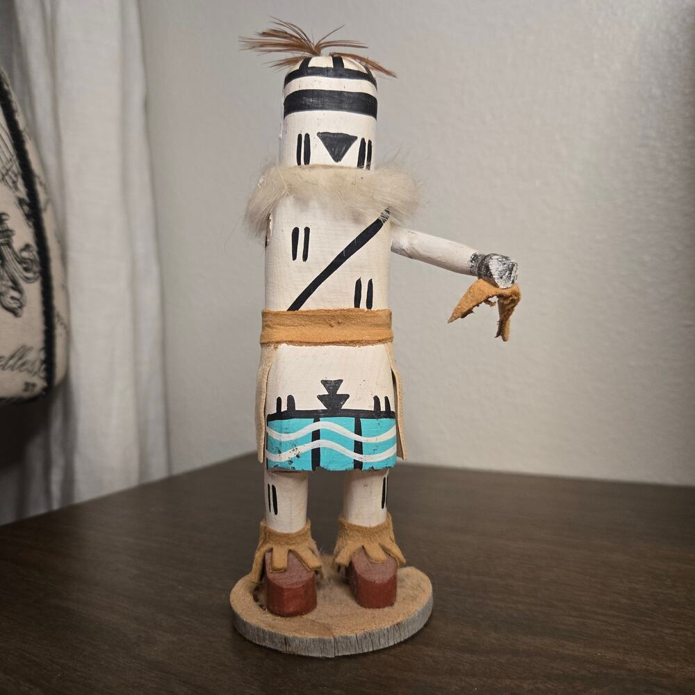 Vintage Zuni Rain Priest Kachina Doll Signed C.T. – Native American – AS IS
